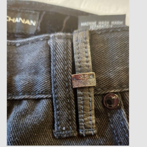 Vtg 90s Marc Buchanan Hip Hop Denim Jeans Leather trim pockets - Picture 14 of 14